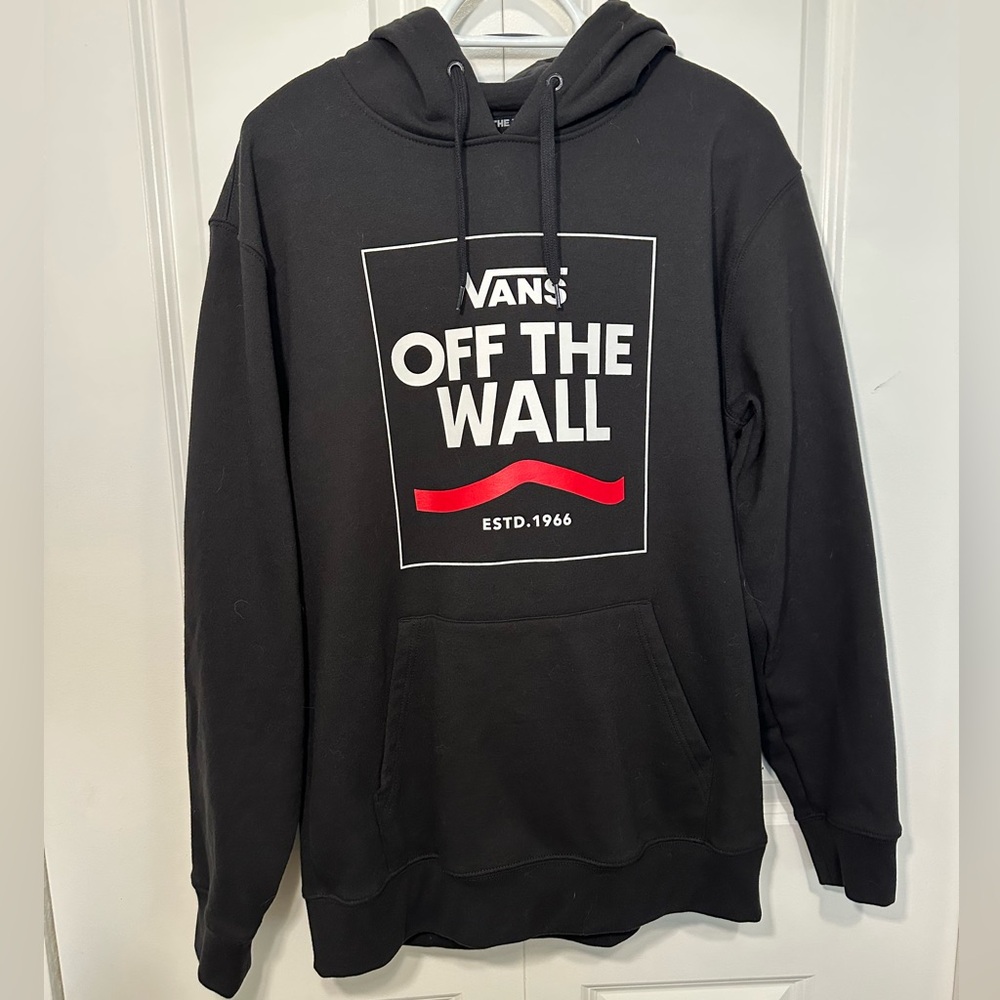 Vans Black Hoodie Off The Wall Logo Pullover
